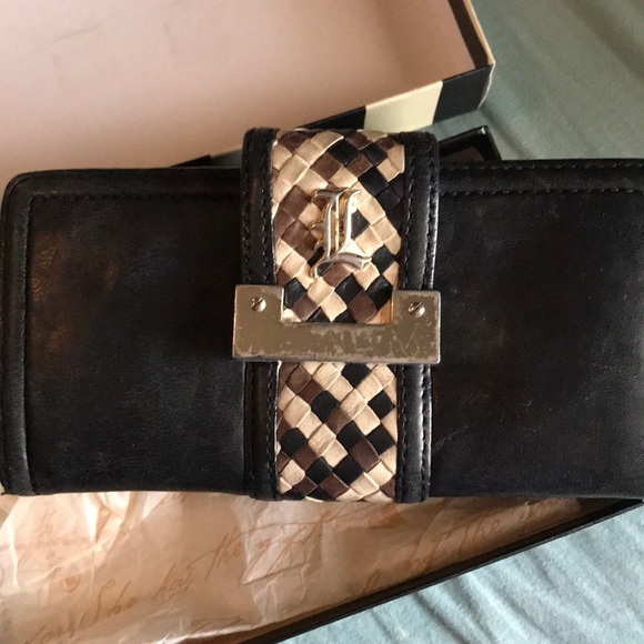 L.A.M.B. Black/cream/tan hobo bag - Picture 7 of 8